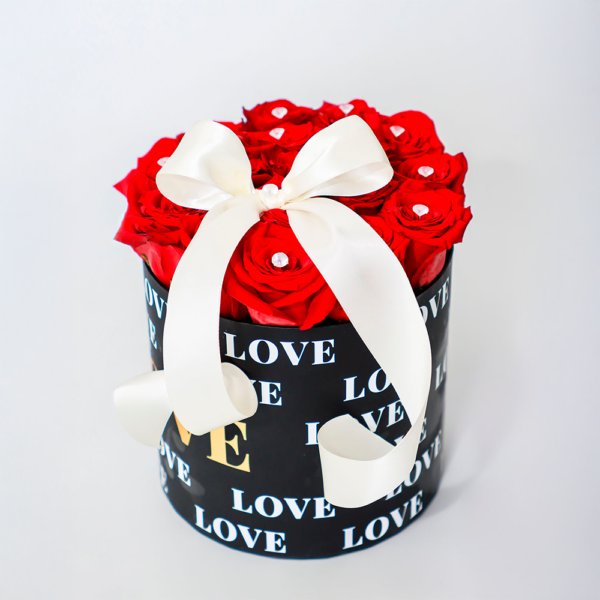 Caja de Rosas Rojas "Love" - Elegancia y Romance